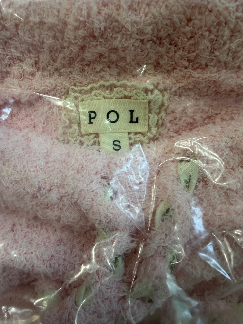 NWT POL Solid Adjustable Drawstring Waist Pink Casual FLUFFY Sweater Pants - Picture 4 of 8